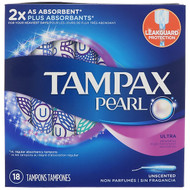 Tampax, Pearl Ultra, Unscented, 18 Tampons