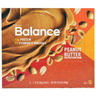 3 PACK of Balance Bar Nutrition Bar Peanut Butter -- 6 Bars