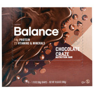 3 PACK of Balance Bar Nutrition Bar Chocolate Craze -- 6 Bars