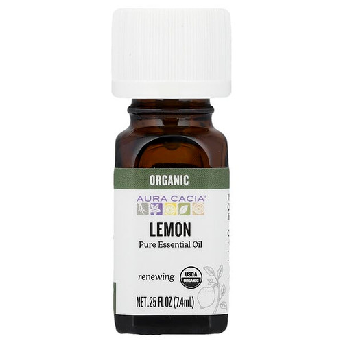 <img alt="Aura Cacia, Pure Essential Oil, Organic Lemon, 0.25 fl oz (7.4 ml) (Discontinued Item)" title="Aura Cacia, Pure Essential Oil, Organic Lemon, 0.25 fl oz (7.4 ml) (Discontinued Item),051381908102"