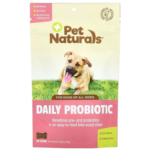 <img alt="Pet Naturals, Daily Probiotic, For Dogs, All Sizes, 60 Chews, 2.54 oz (72 g)" title="Pet Naturals, Daily Probiotic, For Dogs, All Sizes, 60 Chews, 2.54 oz (72 g),026664875365"