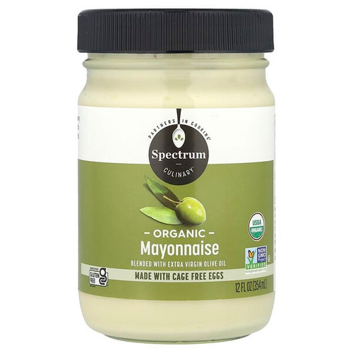 <img alt="Spectrum Culinary, Organic Mayonnaise Blended With Extra Virgin Olive Oil, 12 fl oz (354 ml)" title="Spectrum Culinary, Organic Mayonnaise Blended With Extra Virgin Olive Oil, 12 fl oz (354 ml),022506003873"