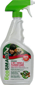 3 PACK of EcoSmart Organic 3 In 1 Rose and Flower Care -- 24 fl oz