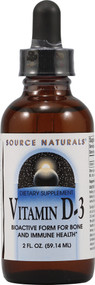 3 PACK of Source Naturals Vitamin D-3 Liquid -- 2 fl oz