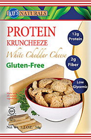 3 PACK of Kays Naturals Gluten Free Protein Kruncheeze Chips White Cheddar -- 6 Bags