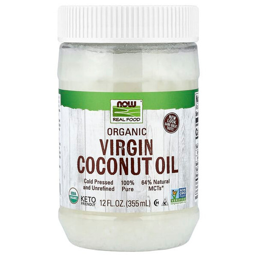 <img alt="NOW Foods, Real Food, Organic Virgin Coconut Oil, 12 fl oz (355 ml)" title="NOW Foods, Real Food, Organic Virgin Coconut Oil, 12 fl oz (355 ml),733739017253"