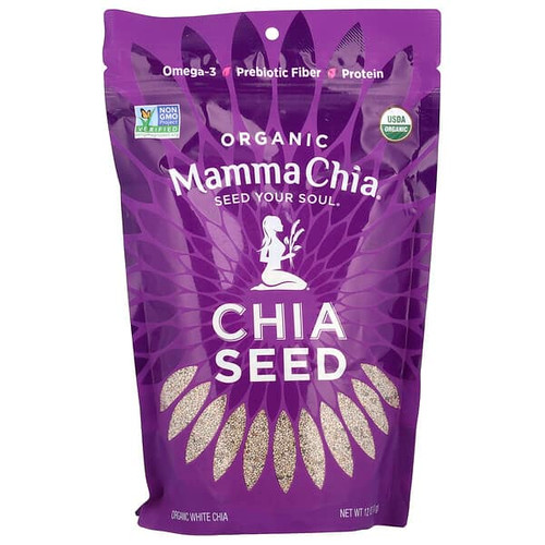 <img alt="Mamma Chia, Organic White Chia Seed, 12 oz (340 g)" title="Mamma Chia, Organic White Chia Seed, 12 oz (340 g),856516002348"