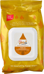 Yes To Inc Yes to Miracle Oil 2-In-1 Argan Oil Cleansing plus Moisturizing Facial Wipes - 30 Nourishing Facial Wipes