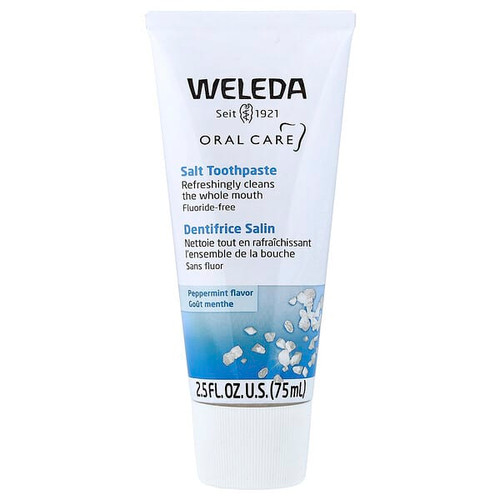 <img alt="Weleda, Oral Care, Salt Toothpaste, Fluoride Free, Peppermint, 2.5 fl oz (75 ml)" title="Weleda, Oral Care, Salt Toothpaste, Fluoride Free, Peppermint, 2.5 fl oz (75 ml),4001638098090"