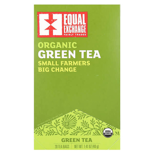 <img alt="Equal Exchange, Organic Green Tea, 20 Tea Bags, 1.41 oz (40 g)" title="Equal Exchange, Organic Green Tea, 20 Tea Bags, 1.41 oz (40 g),745998500162"