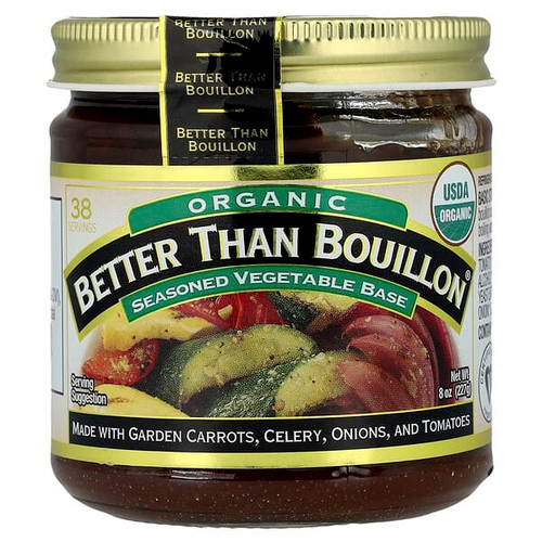 <img alt="Better Than Bouillon, Organic Seasoned Vegetable Base, 8 oz (227 g)" title="Better Than Bouillon, Organic Seasoned Vegetable Base, 8 oz (227 g),098308002826"