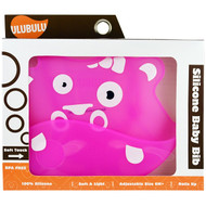 Ulubulu, Silicone Baby Bib, Pink Hippo, 1 Piece