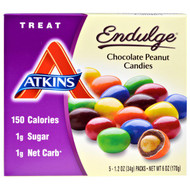 3 PACK of Atkins, Treat Endulge, Chocolate Peanut Candies, 5 Packs, 1.2 oz (34 g) Each