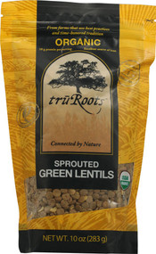 3 PACK of TruRoots Organic Sprouted Green Lentils -- 10 oz