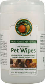 Earth Friendly, Pre-Moistened Pet Wipes - 70 Wipes