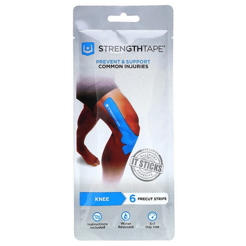 <img alt="Strengthtape, Kinesiology Athletic Tape, Knee, 6 Precut Strips" title="Strengthtape, Kinesiology Athletic Tape, Knee, 6 Precut Strips,749836600311"