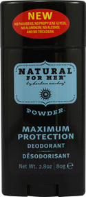 3 PACK of Herban Cowboy Maximum Protection Deodorant for Her Powder Scent -- 2.8 oz