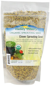 3 PACK of Handy Pantry Organic Clover Sprouting Seed -- 8 oz
