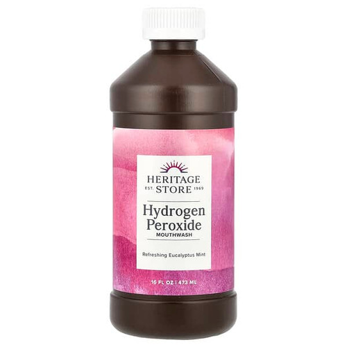 <img alt="Heritage Store, Hydrogen Peroxide Mouthwash, Refreshing Eucalyptus Mint, 16 fl oz (473 ml)" title="Heritage Store, Hydrogen Peroxide Mouthwash, Refreshing Eucalyptus Mint, 16 fl oz (473 ml),076970665716"