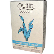 3 PACK of Quinn Popcorn, Microwave Popcorn, Vermont Maple & Sea Salt, 2 Bags, 3.6 oz (102 g) Each