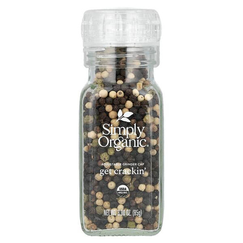 <img alt="Simply Organic, Get Crackin, Peppercorn Mix, 3 oz (85 g)" title="Simply Organic, Get Crackin, Peppercorn Mix, 3 oz (85 g),089836182623"