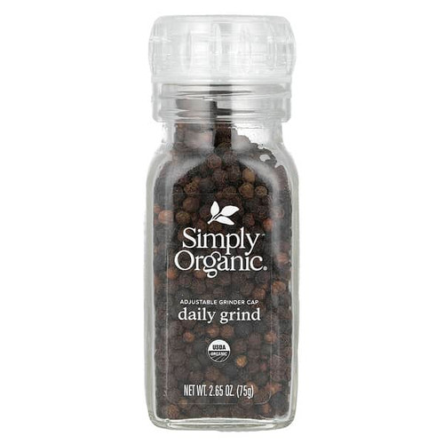 <img alt="Simply Organic, Daily Grind, Black Peppercorn, 2.65 oz (75 g)" title="Simply Organic, Daily Grind, Black Peppercorn, 2.65 oz (75 g),089836182630"