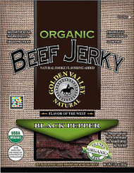 Golden Valley Natural, Organic Beef Jerky,  Black Pepper - 3 oz