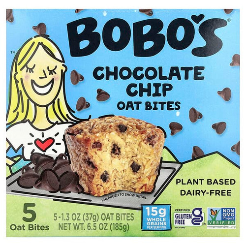 <img alt="Bobos Oat Bars, Oat Bites, Chocolate Chip, 5 Bites, 1.3 oz (37 g) Each" title="Bobos Oat Bars, Oat Bites, Chocolate Chip, 5 Bites, 1.3 oz (37 g) Each,829262000333"