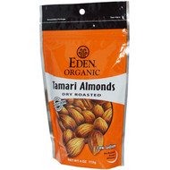 3 PACK of Eden Foods, Organic Tamari Almonds, Dry Roasted, 4 oz (113 g)