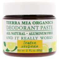 3 PACK of Tierra Mia Organics Deodorant Paste Lemon Verbena -- 2 fl oz