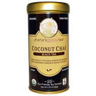 Zhenas Gypsy Tea, Coconut Chai, Black Tea, 22 Sachets, 2.33 oz (66 g)