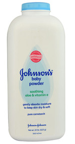 Johnson & Johnson, Baby Powder Pure Cornstarch with Aloe And Vitamin E - 22 oz
