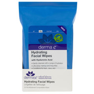 3 PACK OF Derma E, Hydrating Facial Wipes, 25 Pre-Moistened Compostable Wipes, 6" x 7.75" (15.3 x 19.7 cm)