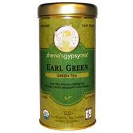Zhenas Gypsy Tea, Earl Green, Green Tea, 22 Tea Sachets, 1.55 oz (44 g)