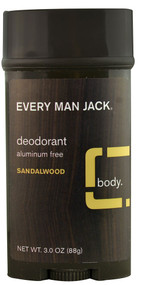 3 PACK of Every Man Jack Dedorant Stick Sandalwood -- 3 oz