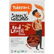 3 PACK of Tolerant Organic Red Lentil Penne -- 8 oz