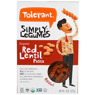 3 PACK of Tolerant Organic Red Lentil Rotini -- 8 oz
