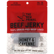 The New Primal, Beef Jerky, Honey & Cayenne, 2 oz (56 g) (Discontinued Item)