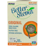 3 PACK of Now Foods, Organic Better Stevia, Zero-Calorie Sweetener, Original, 100 Packets, 3.5 oz (100 g)
