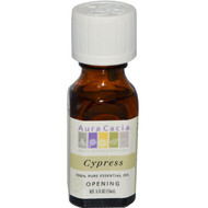 Aura Cacia, 100% Pure Essential Oil, Cypress, .5 fl oz (15 ml)