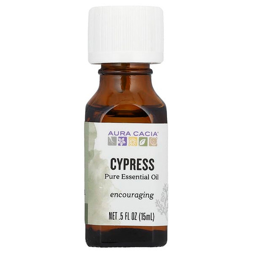 <img alt="Aura Cacia, Pure Essential Oil, Cypress, 0.5 fl oz (15 ml)" title="Aura Cacia, Pure Essential Oil, Cypress, 0.5 fl oz (15 ml),051381911157"