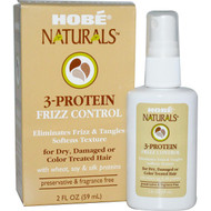 3 PACK of Hobe Labs, 3-Protein Frizz Control, 2 fl oz (59 ml)