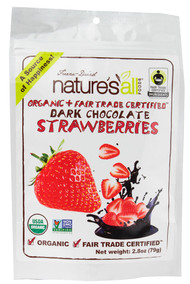 Natures All Foods, Organic Dark Chocolate Strawberries - 2.8 oz