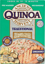 3 PACK of Ancient Harvest Traditional Quinoa Organic White Whole Grain -- 14.4 oz