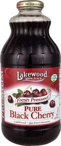 3 PACK of Lakewood Premium Pure Fruit Juice Pressed Black Cherry -- 32 fl oz