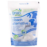 3 PACK of Grab Green, Bleach Alternative Pods, Fragrance Free, 24 Loads, 15.2 oz (432 g)