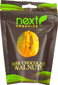 3 PACK of Next Organics Dark Chocolate Covered Snacks Walnuts -- 4 oz