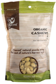 3 PACK of Vitaco Organic Whole Raw Cashews Unsalted Large -- 8 oz (227 g)