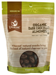 3 PACK of Vitaco Organic Dark Chocolate Covered Almonds -- 7 oz (199 g)