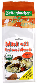 Seitenbacher, All Natural Cereal Musli #21,  Cashew and Apricots - 1 lb